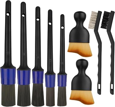 9Pcs Car Detailing Brush Set Soft Car Interior cleaning Brushes Auto Dash Duster Brush Car Detailing Kit for Cleaning Interior/Exterior of Car