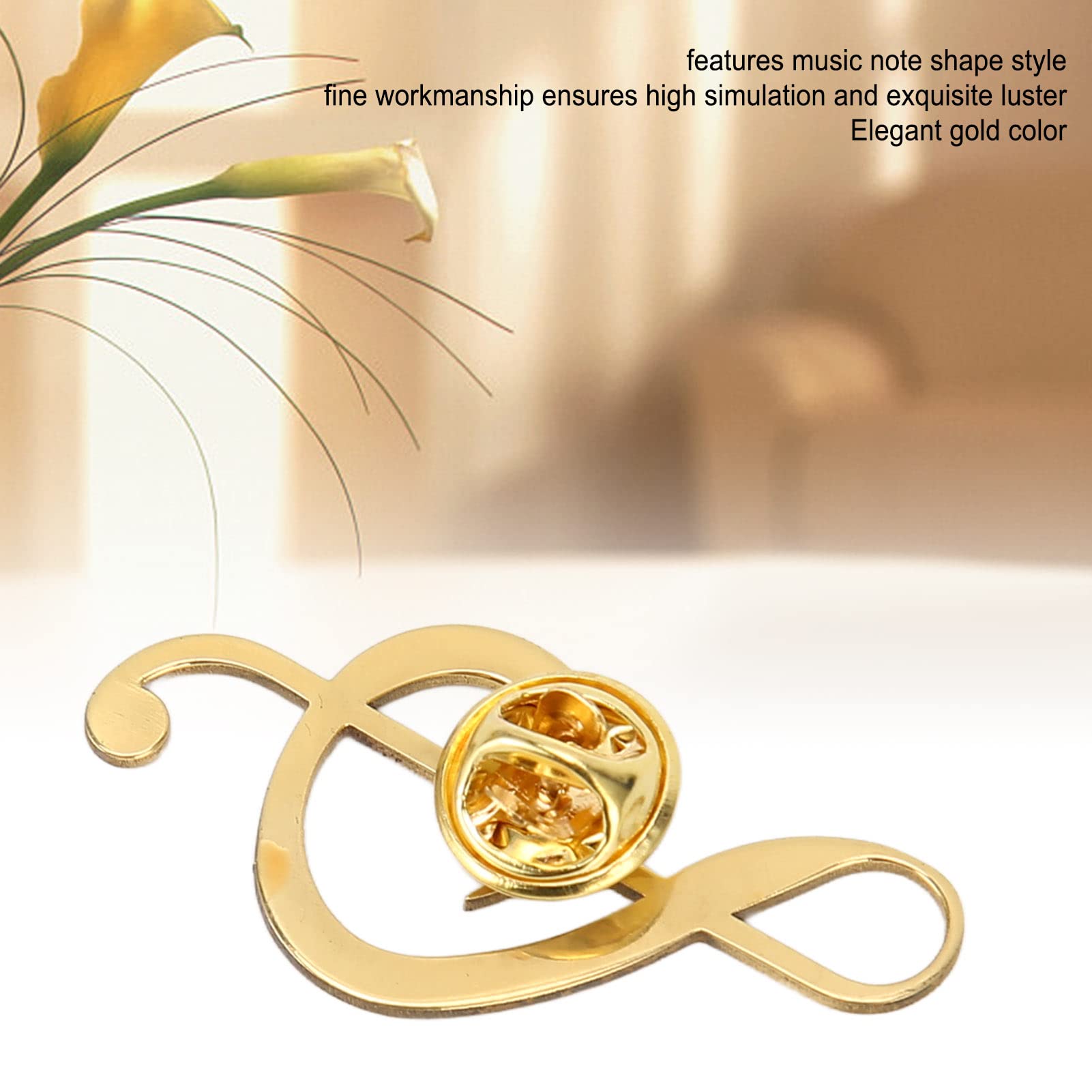 Music Note Jewelry Music Note Brooch Pin - Gold Treble Clef With ...