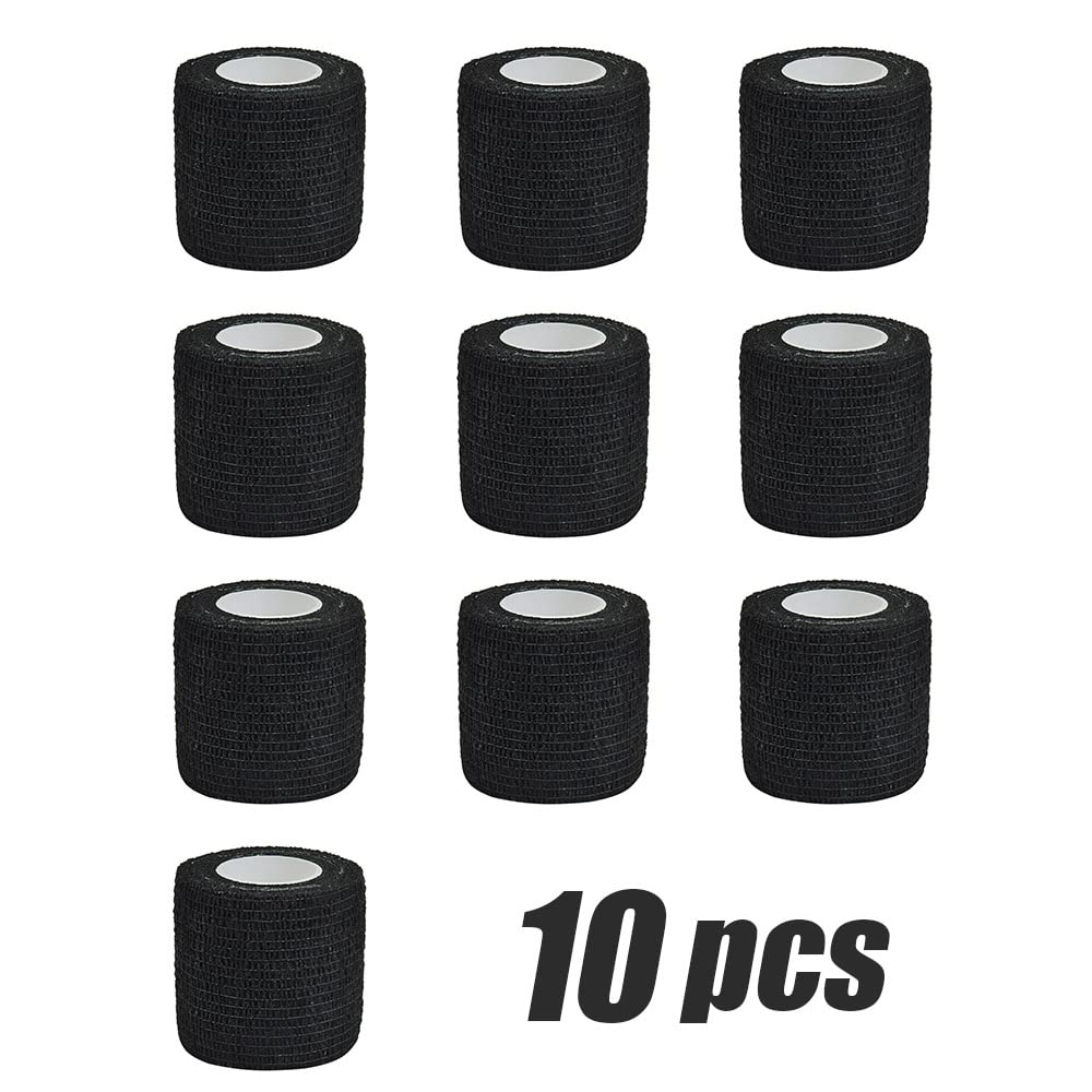 1/6/10Pcs 4.8m Nero Autoadesiva Bende Elastiche Coesive Nastro Sportivo per Distorsioni Della Caviglia del Polso-rosa brillante 10 pezzi,15cmx4.8m