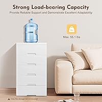 Vista 3 de Organizador de almacenamiento de 5 cajones, torre apilable de plástico, cajones de plástico para ropa, cómoda vertical con 4 ruedas, cajones