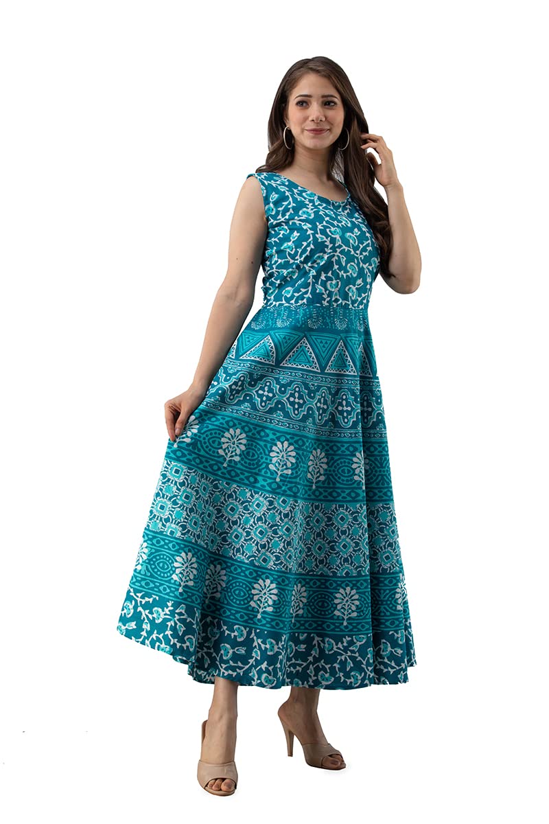 monique Women's Traditional Ethnic Mandala Print Maternity Long Gown Middi Dress (Free-picture-32
