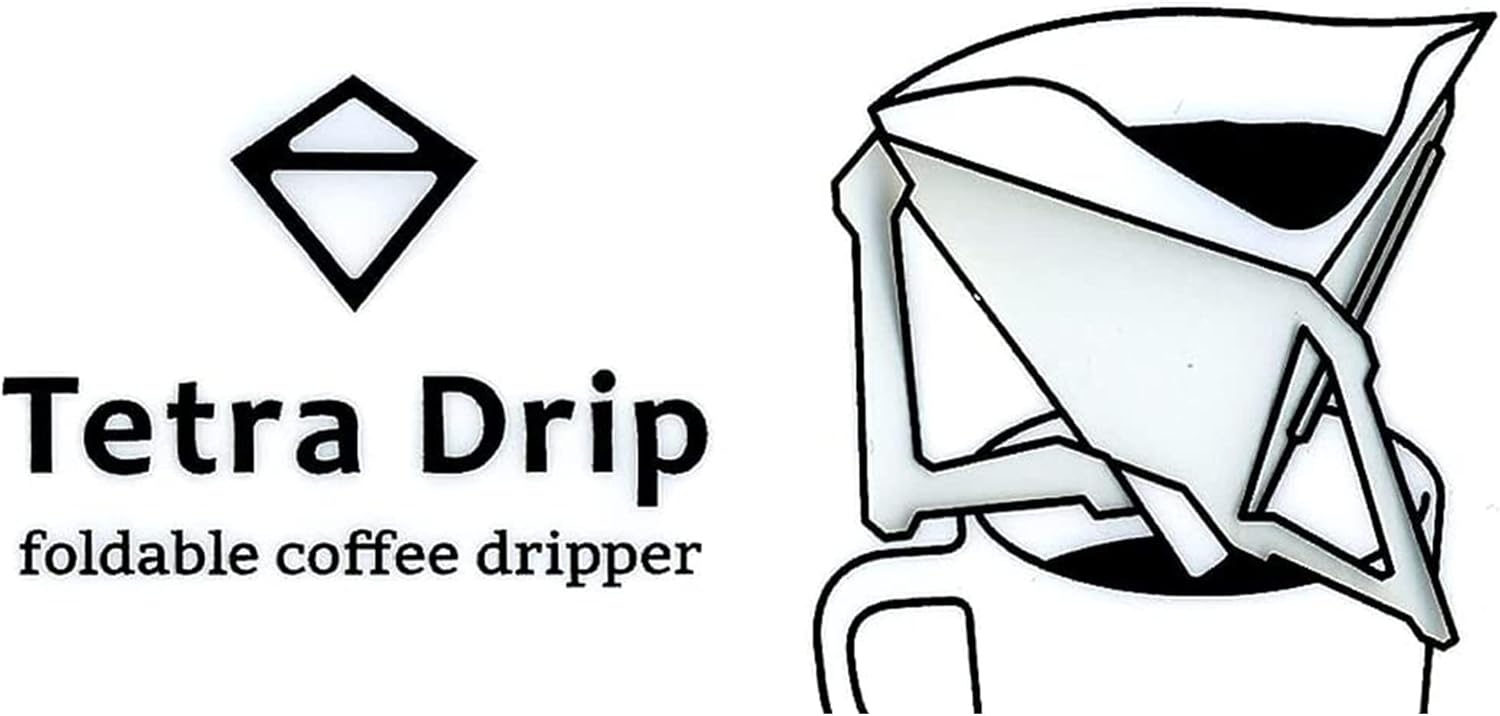 Tetra Portable Coffee Drip, Stores Flat, Matte Finish, 1.5 Cups, by Munieq