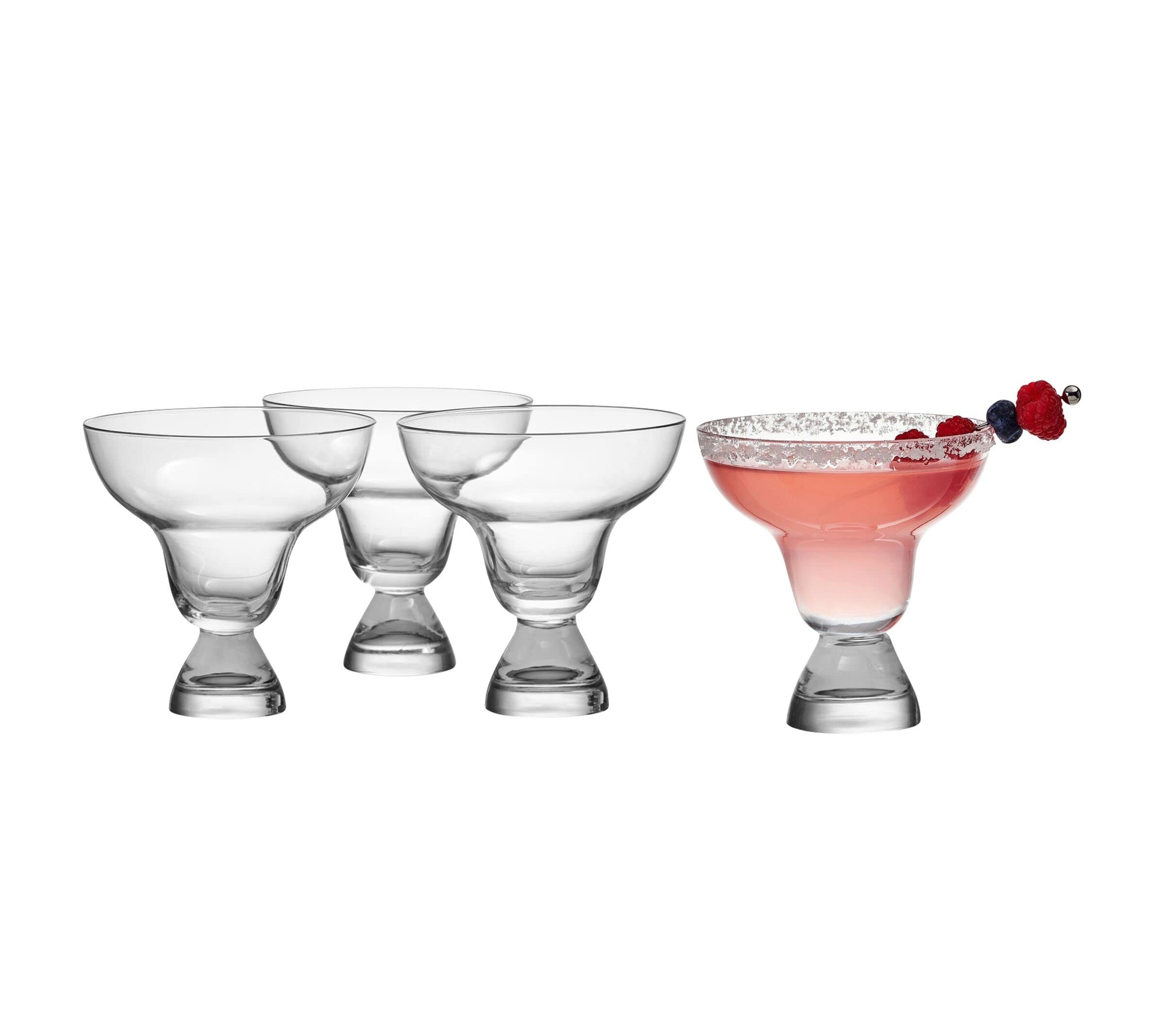 MIKASA Craft Cocktail - Juego de 4 vasos de margarita sin tallo, 12.5 onzas, transparente