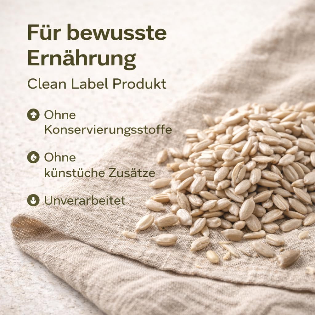 GiDeli Sonnenblumenkerne geschält 20 kg im Eimer - Roh und Ungesalzen - Gesunder Snack für Menschen - Ideal zum Essen, Backen und Kochen