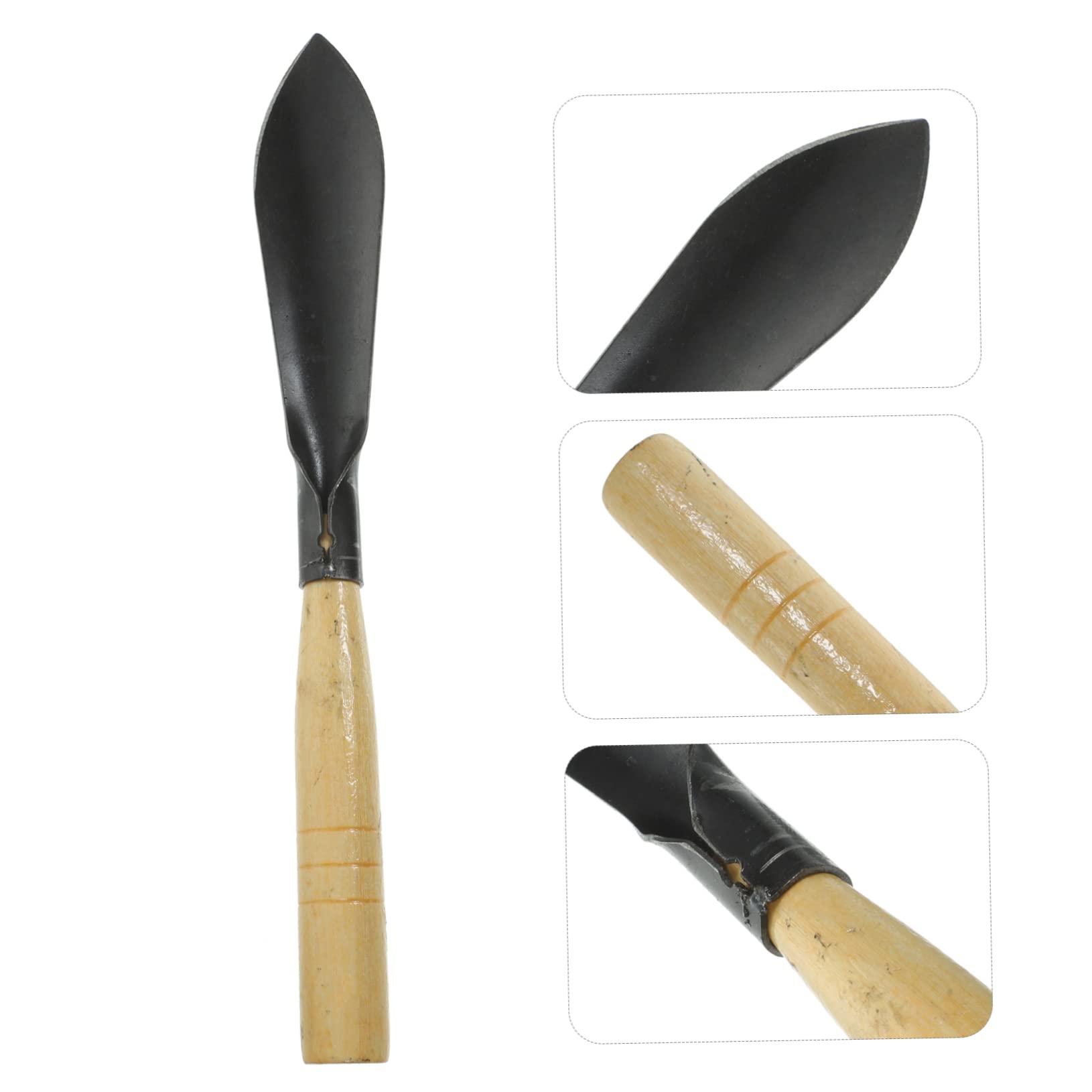ibasenice Garden Shovel Small Heavy Duty Hand Tool for Gardening Trowel Wooden Handle