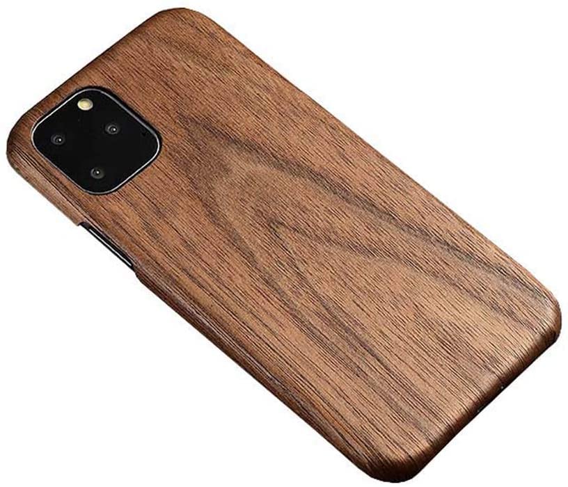 Carcasa madera iPhone 12 Mini funda ligera marrón claro SCHIK