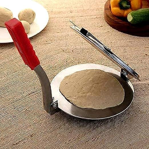 Image of 6.5 Inch Puri Press Maker Stainless Steel Puri Maker Press Machine - Roti Chapati Presser for Home - Papad-khakhra- Puri Maker Press Machine Stainless Steel (Roti Chapati Presser)