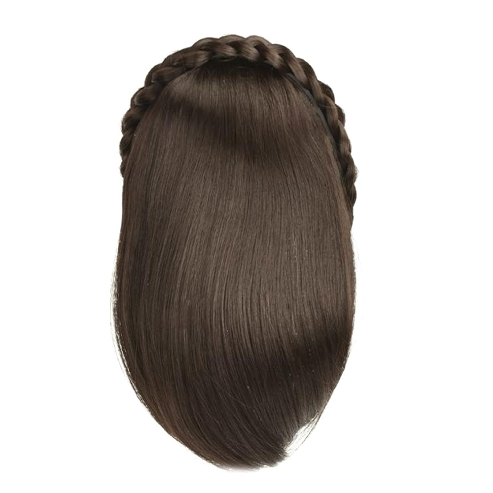Maxtonser Girls Headband with Wigs Hair Extensions Casual Hairpiece for Holiday Photography Elegant Straight Hair Extensions