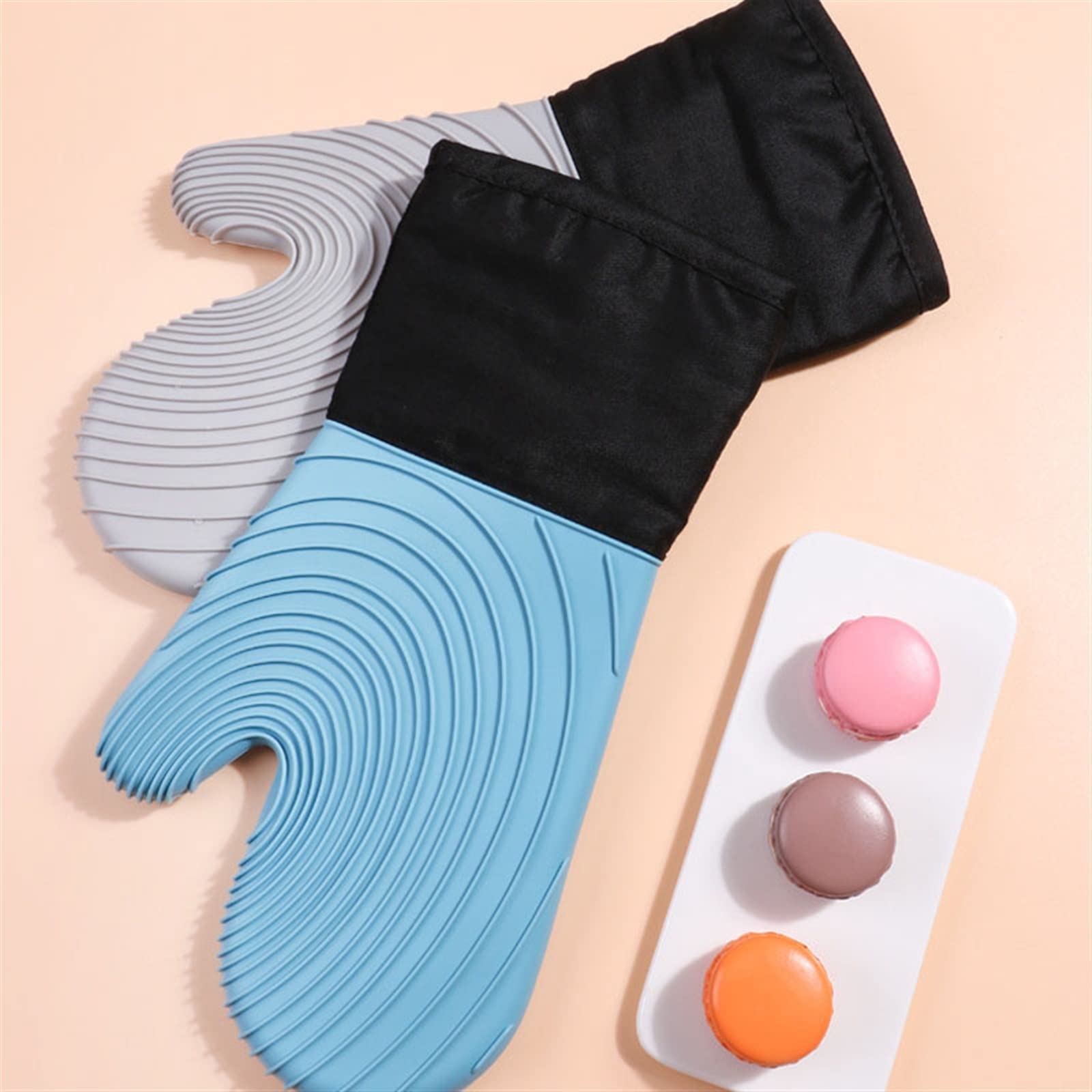 Gants de Cuisine en Silicone, Gants de Cuisine résistants à la Chaleur, Gants de Cuisson antidérapants for Micro-Ondes
