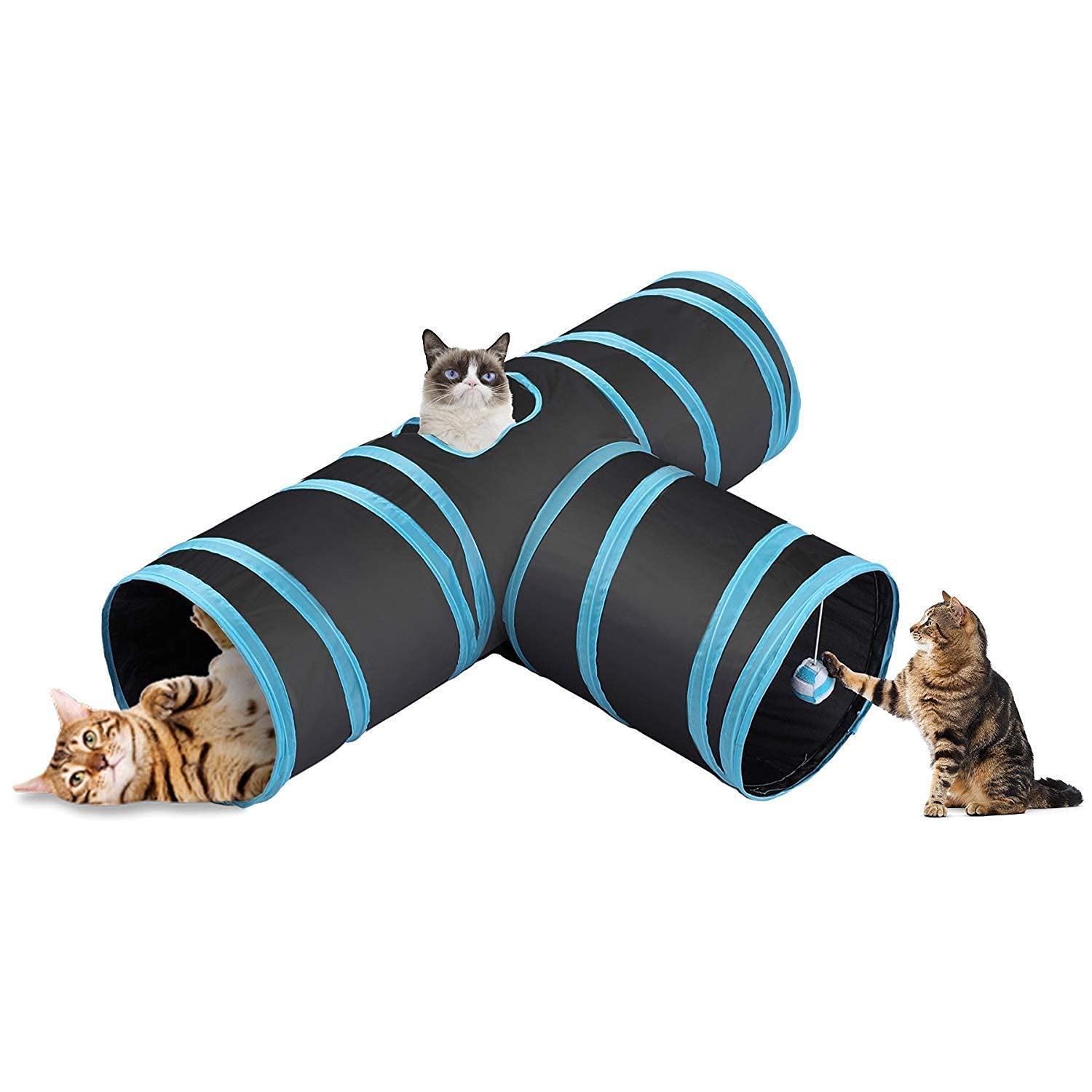 PSK PET MART Cat Tunnel - Collapsible 3 Way Play Toy, Tube Fun for Rabbits, Kittens and Dogs (B08THPY3T4) Amazon Price History, Amazon Price Tracker