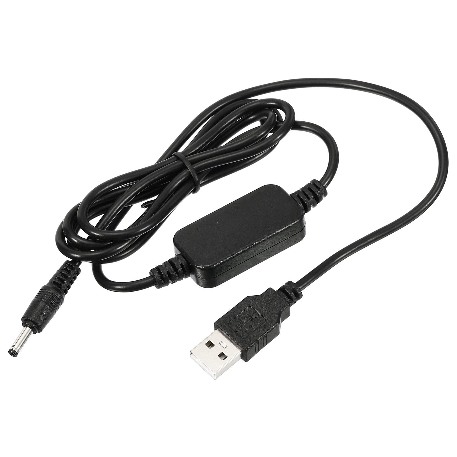 YOKIVE DC 5V to DC 12V USB Step Up Voltage Converter, Power Cable with DC Jack 3.5mm x 1.35mm,Great for Routers ,Camera, Car Driving Recorder (Black, 12W 2A)
