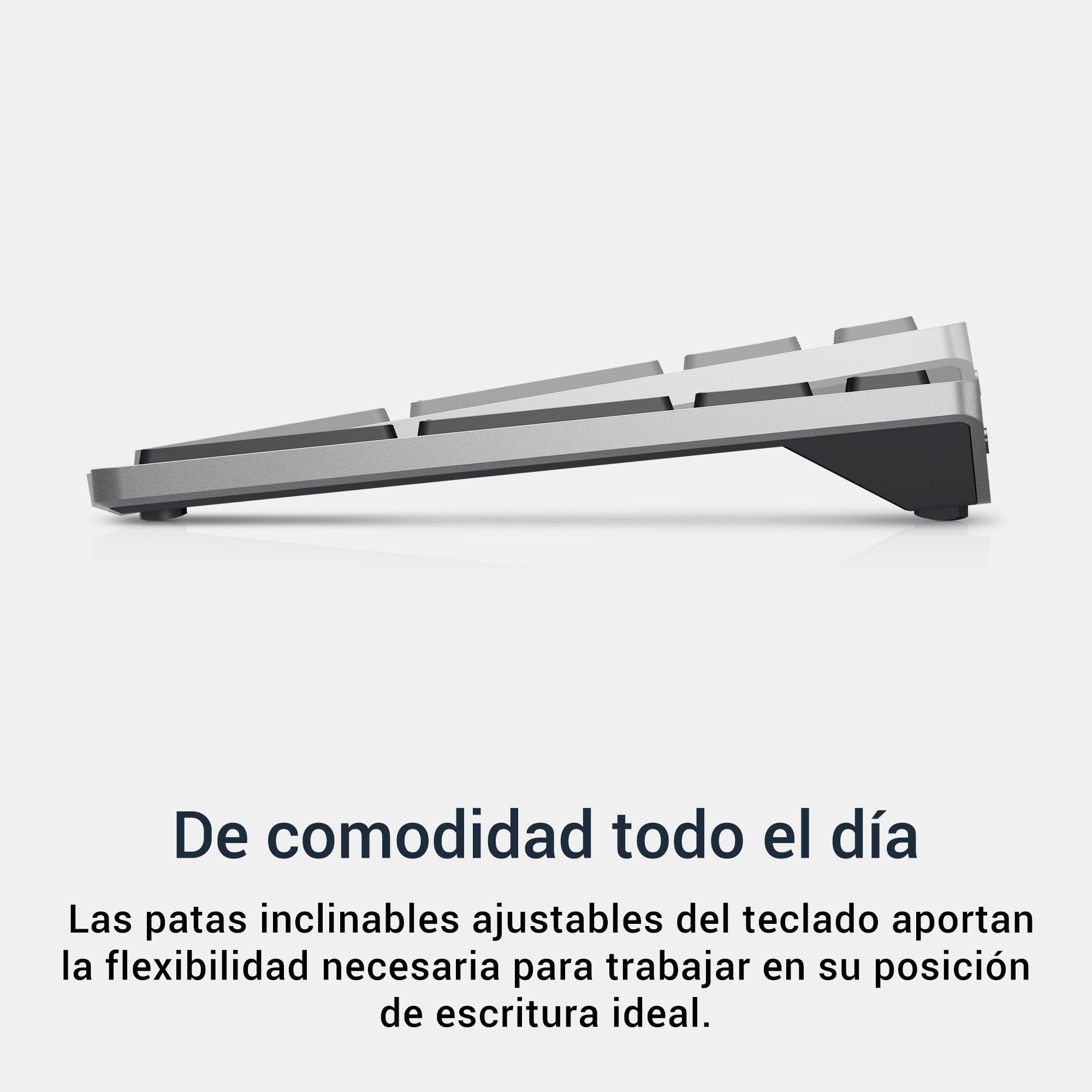 DELL KM7321W Teclado y Ratón Inalámbricos – Bluetooth y 2.4 GHz, 12 Teclas Programables, Sensor 4000 dpi, Batería 36 Meses, Teclado Español QWERTY – Gris Titanio