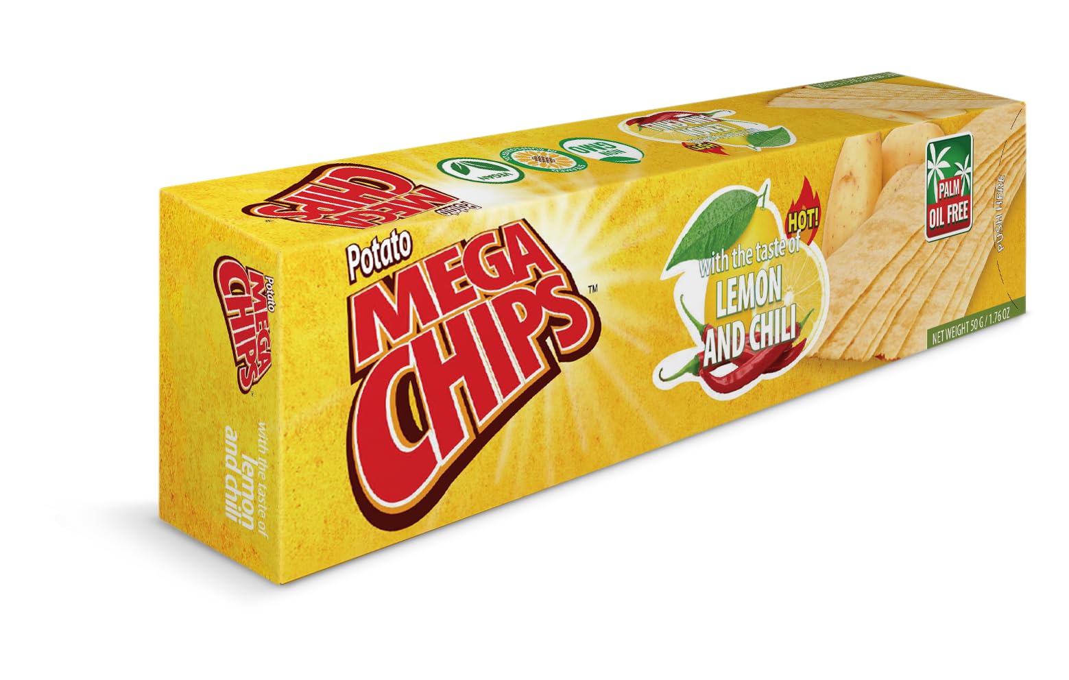 The Zapple Mega Chips Lemon And Chili Flavour - Strip Potato Chips