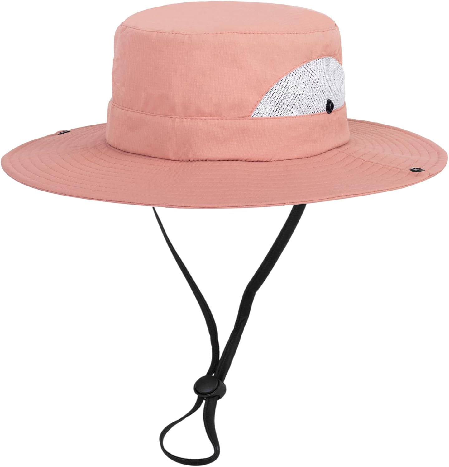 Kids Sun Hat for Girl with UV-Protection Beach Bucket - Wide Brim Safari Boonie Cap for Summer Outdoor Pink 7-14 Years