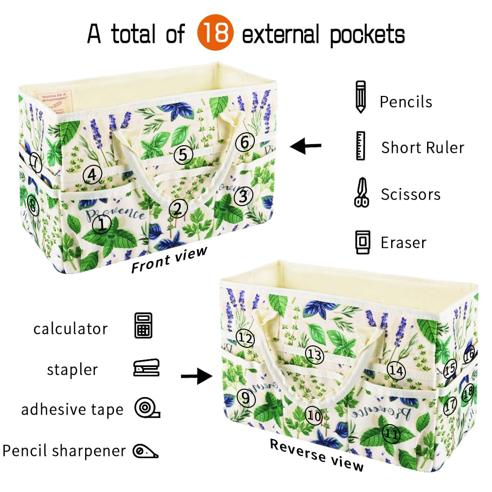 E-WEICHEN Organizador de manualidades, bolsa de almacenamiento de arte con múltiples bolsillos, contenedores de almacenamiento para arte, manualidades y suministros de oficina. Menta verde