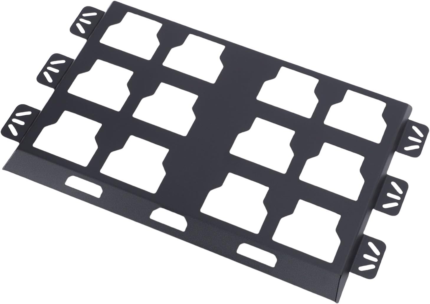 Zunate Tool Box Mounting Plate, Aluminum Alloy Storage Base for Wall or Floor Installation, Compatible with Garage Walls and Truck Bed Floors (Black)