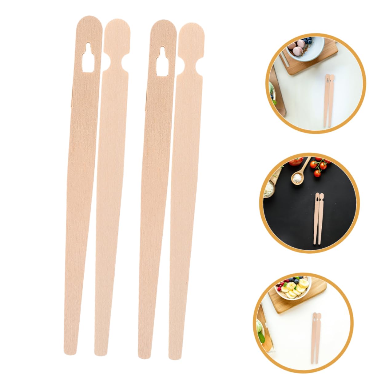 Hohopeti 200 Paires Pinces pour Cuisine Formateurs de Baguettes Jetables Outils Plates pour Garçon Fille et Adultes Pinces Pâtisseries Design Ergonomique et Antidérapant