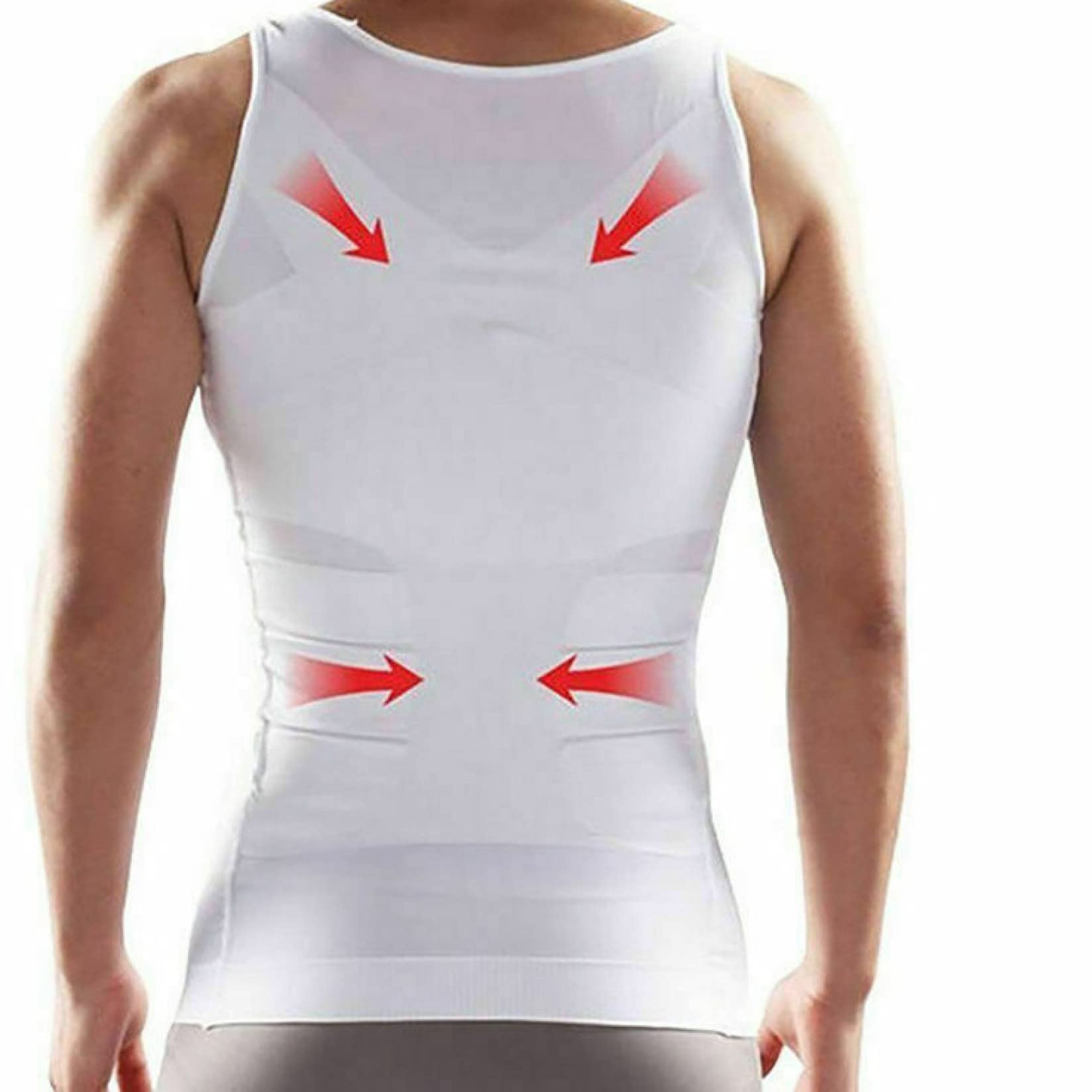 Camisas de compresión sin Mangas para Hombre, Moldeador de Cuerpo Transpirable, Cuello Redondo, Control de Barriga, Camisetas Interiores para Entrenamiento