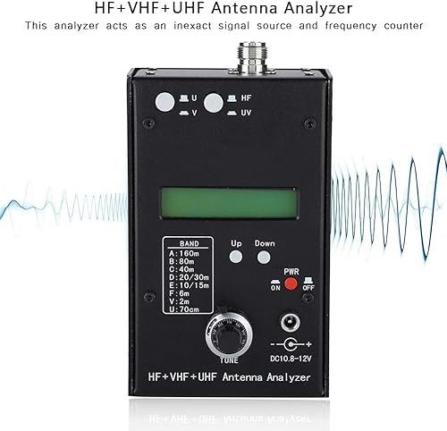 Miniatura 2 de Mugast AW07A HF+VHF+UHF Analizador de antena, medidor de antena SWR profesional de 1-9.9 LC Tester Analizador de impedancia RF