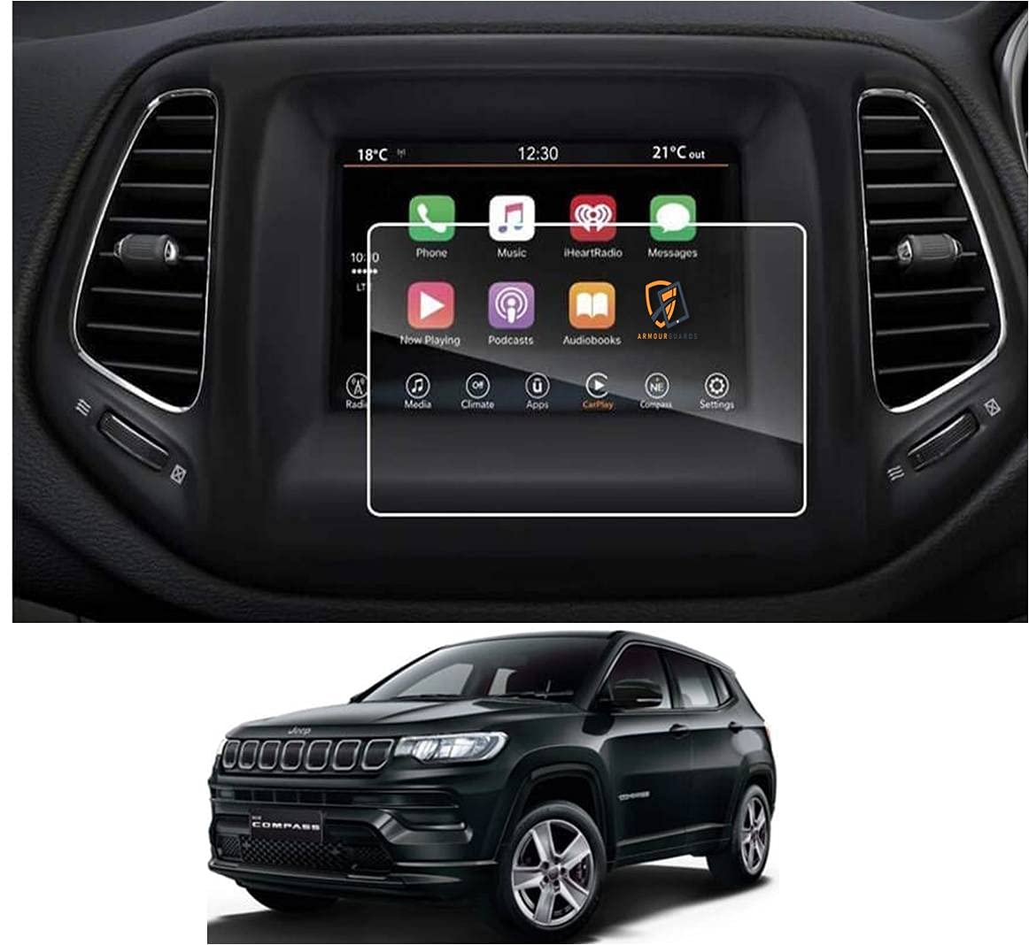 9H Unbreakable MATTE FINISH Screen Protector Compatible With JEEP COMPASS 2.0 Sport (5 Inch) 2017-2020 CAR Touch Screen Infotainment System (5 inch)-image-26