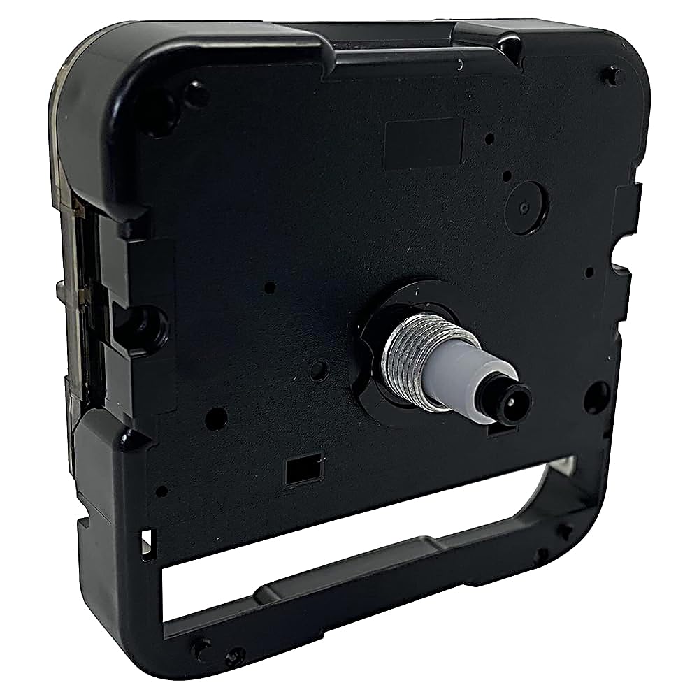 Dans Clock Shop Black Skp Quartz Wall Clock Replacement Mechanism Movement Motor Battery Suitable Seiko & Tochigi Tokei Sc Hk Ltd (13.2Mm Ticking Nef Plastic Shaft)