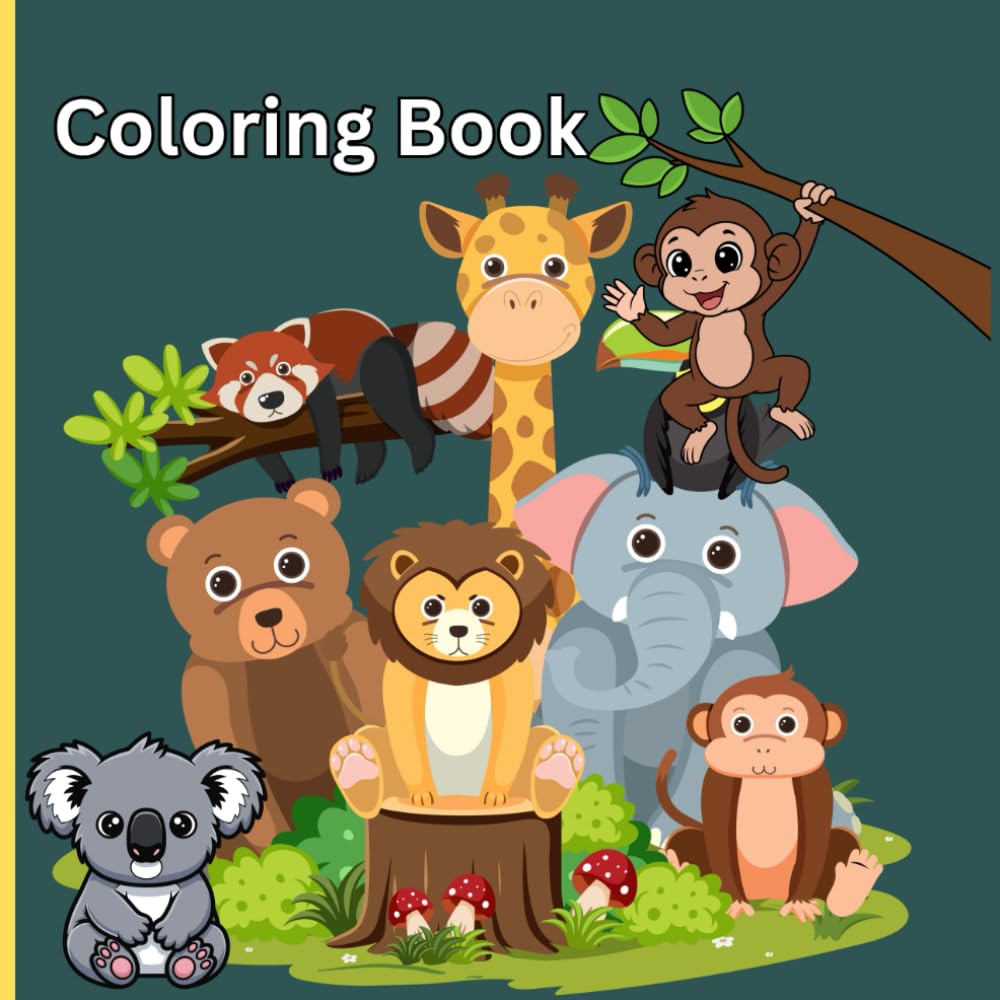 Cute Coloring Books for Kids: Educational Coloring Pages for Children Ages 3-7