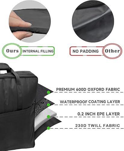 Miniatura 4 de Bolsa de portafolio de arte de 22 x 18.5 pulgadas gruesa e impermeable para libro de presentaciones, carteles, almacenamiento y transporte