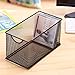 MyGift Black Mesh Metal CD Holder Box Organizer, Home Office Stackable Open Storage Bin