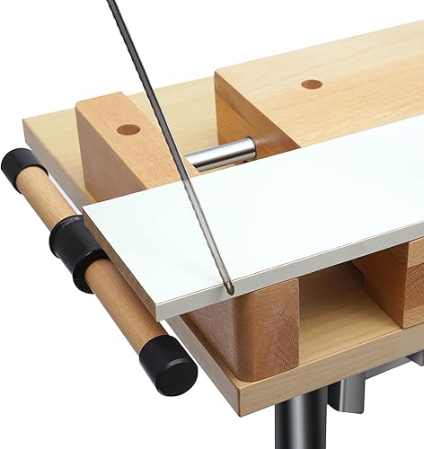 Miniatura 9 de Banco de trabajo de madera portátil, mesa de trabajo, tornillo de carpintería, banco de trabajo de escritorio, madera dura, con clips de fijación