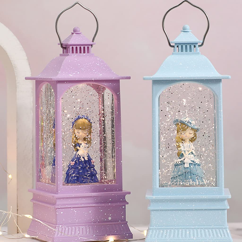 Regalo Music Box Regalo Bambini Carino Ornamenti Principessa Musica Box Crystal Ball Girls Regalo di Compleanno Bambina Notte Luce Pratico (Color : Purple)