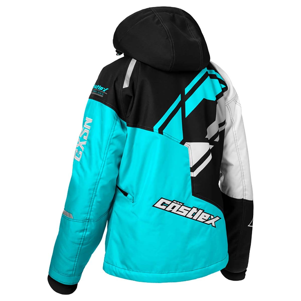 Castle X Women's Code G4 Snowmobile Jacket (Turquoise/Black/White - Medium)