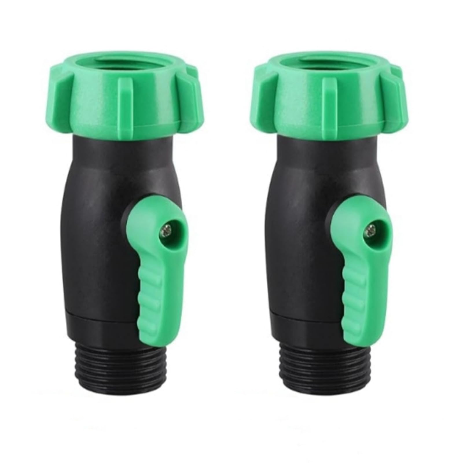2PCS Strong Garden Hose Shut Off Valves Leak Proof Water Flows Control Adapter with Ergonomic Grip for Boat Erosion Resistant Pipe Fitting