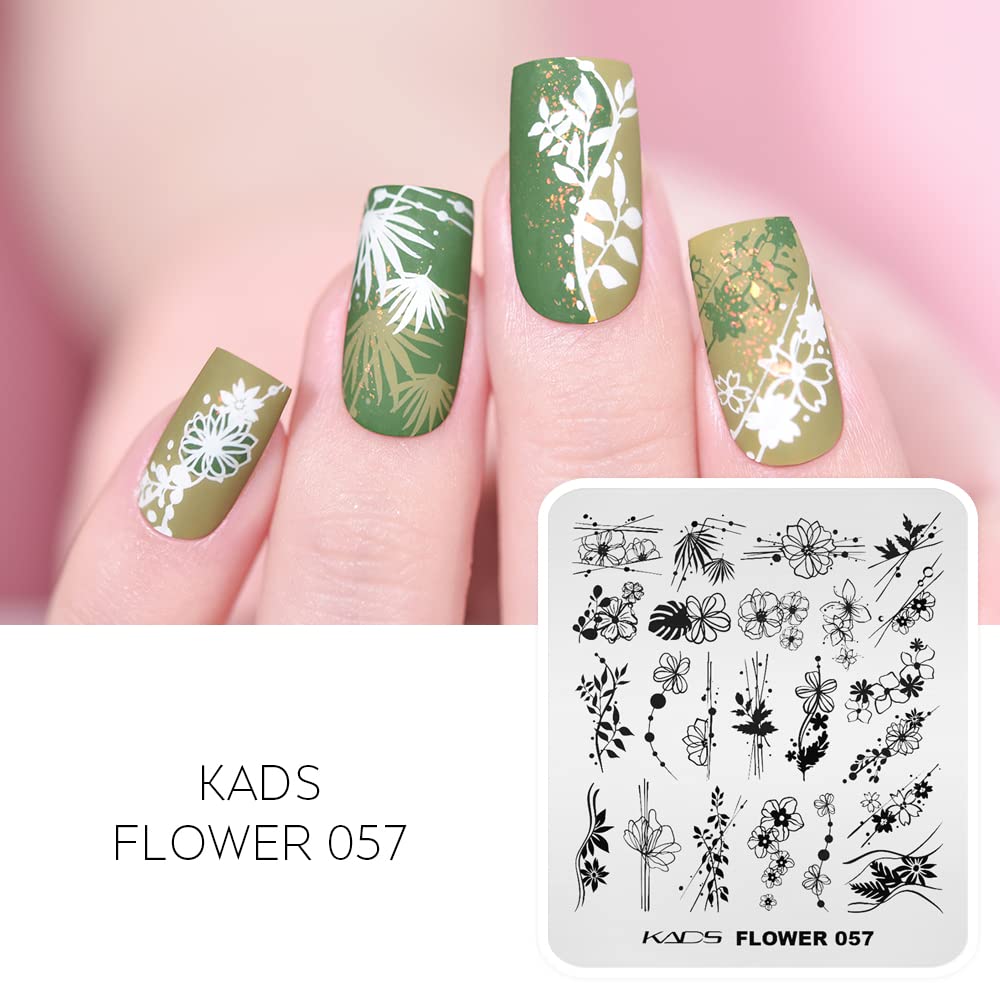 Amazon.co.jp: KADS ネイルアートスタンピングプレート 花/草花