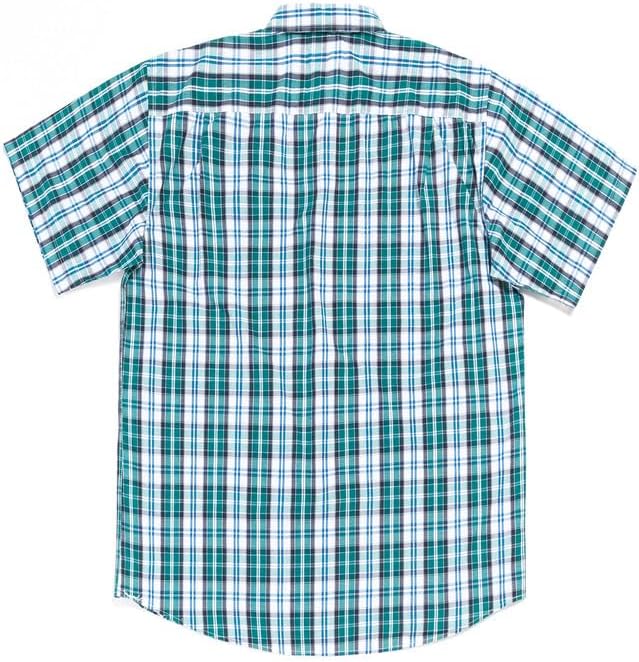 Double Pump Big and Tall Shirts for Men Short Sleeve Button Down Shirts from Size XL(T) to 6XL (T) Cotton - Image 2