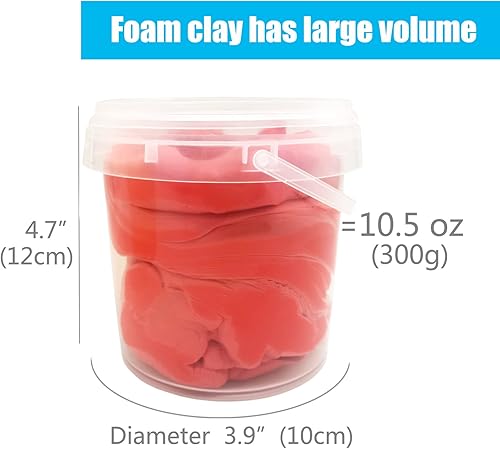 Miniatura 43 de Arcilla de modelado Air Dry de 10.5 onzas, arcilla de espuma modelable para cosplay, ultra ligera, arcilla mágica, kit de manualidades para adultos