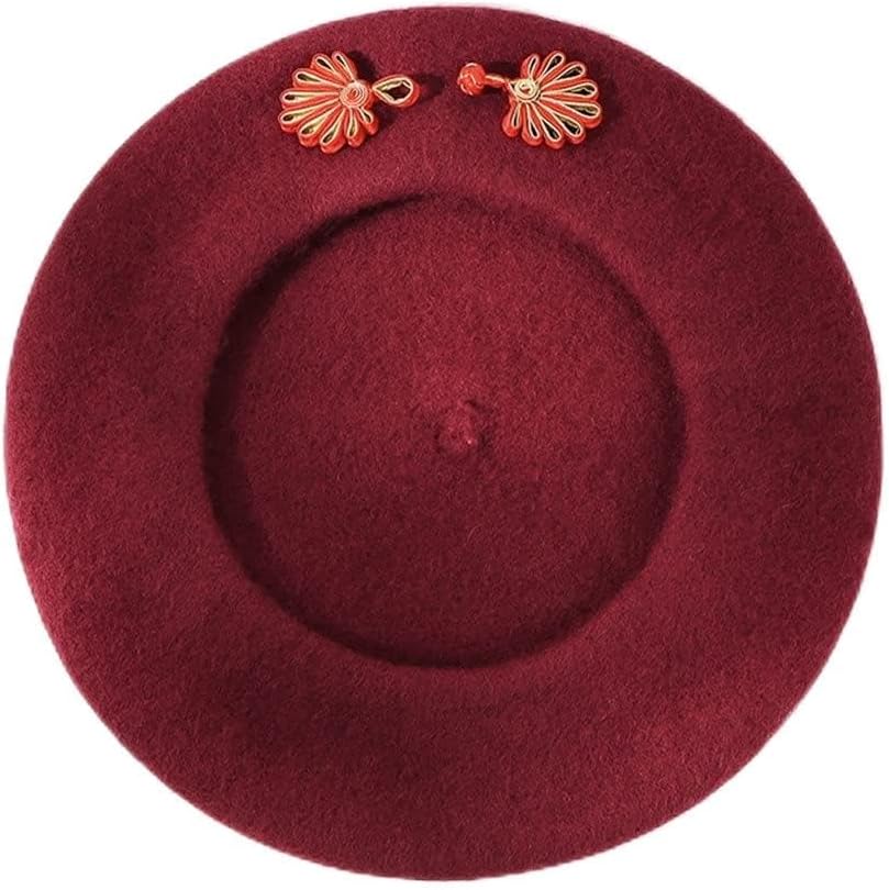 Hats for Women in Autumn and Winter Vintage Berets for Students Chinese Painter for Fashion and Leisure