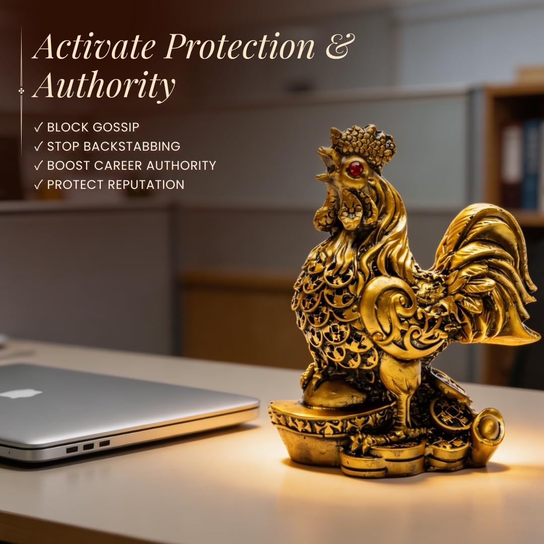 Rooster Statue Feng Shui - Good Luck & Protection -3 Rooster Statue Feng Shui - Good Luck & Protection -3