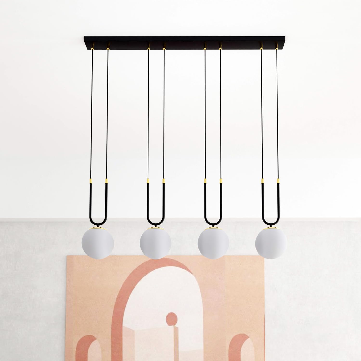 EMIBIG LIGHTING GLAM 4 BLACK/OPAL