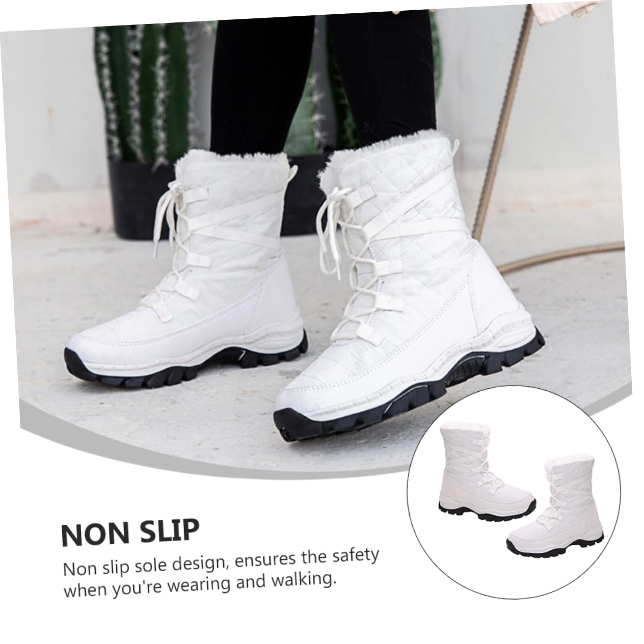 SOIMISS botas de nieve escarpines mujer bota mujer shoes de zapaos ines de nieve con forro de felpa ines de e as comodas as calientes de Black
