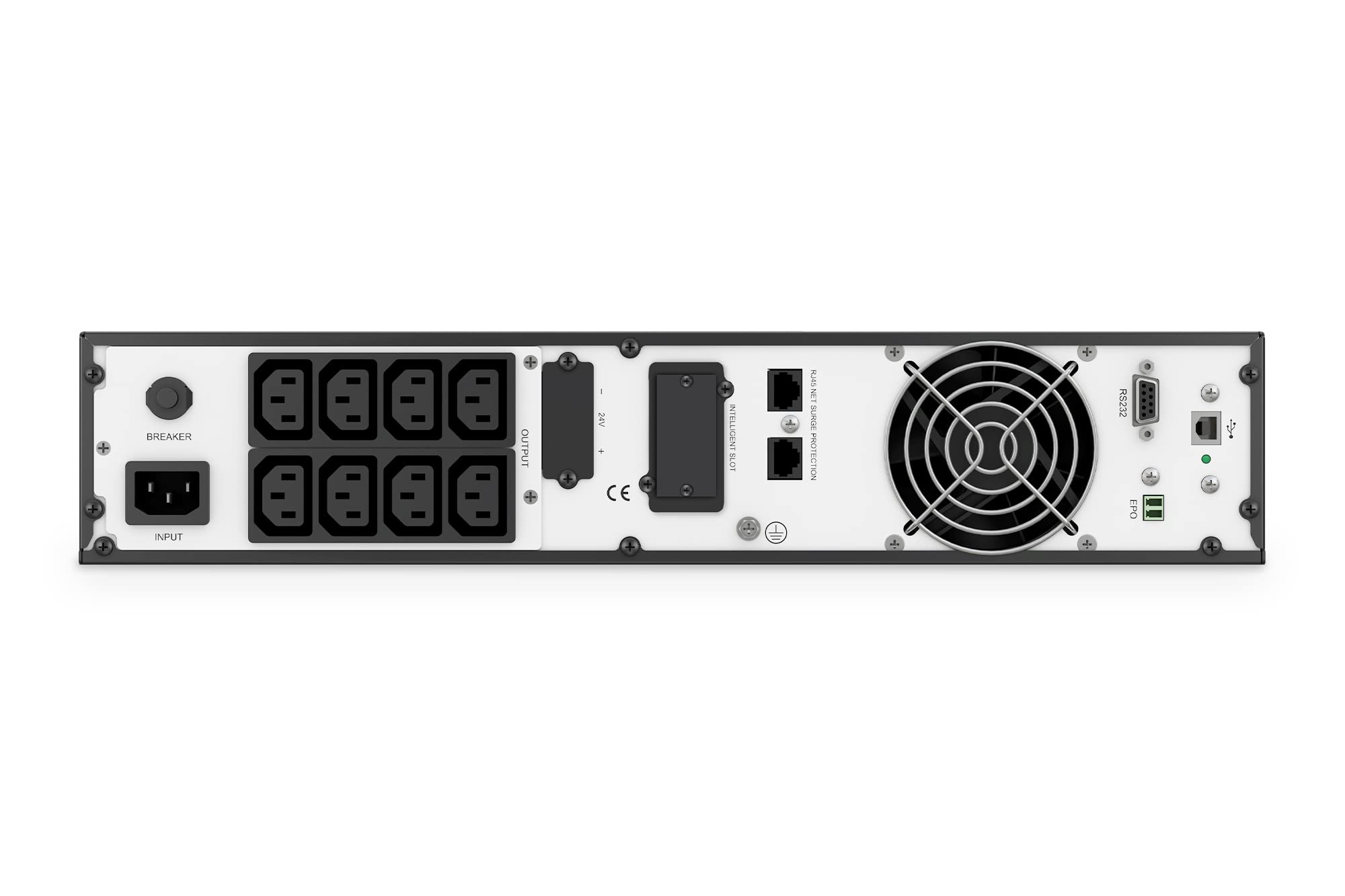 DIGITUS Sistema SAI Online – 1 kVA 1 kW – 8X C13 – 19 Pulgadas 2 U | Sistema de alimentación ininterrumpida – Software para SAI – Conexiones RS232, RJ45 y USB – SAI de doble conversión