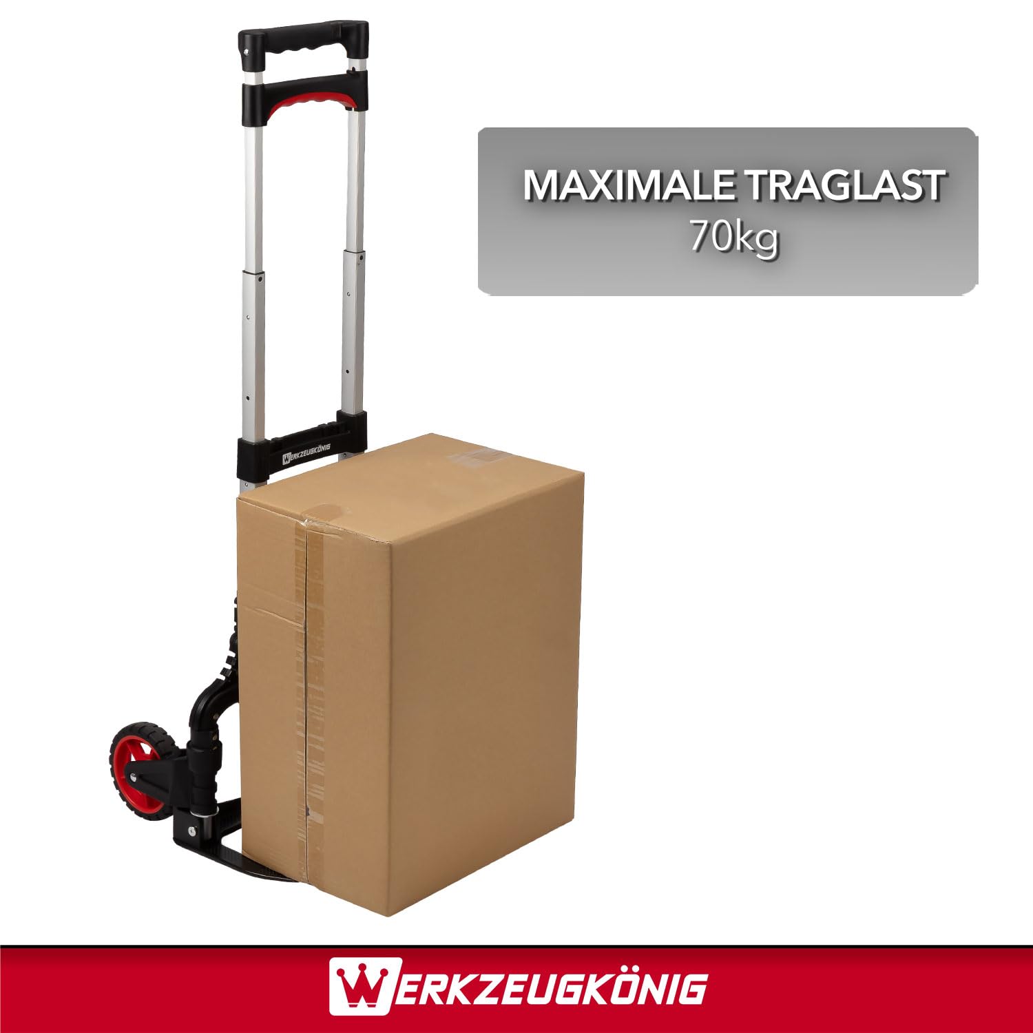 Sackkarre mit Getränkekisten-Halter - 70kg Tragkraft klappbar