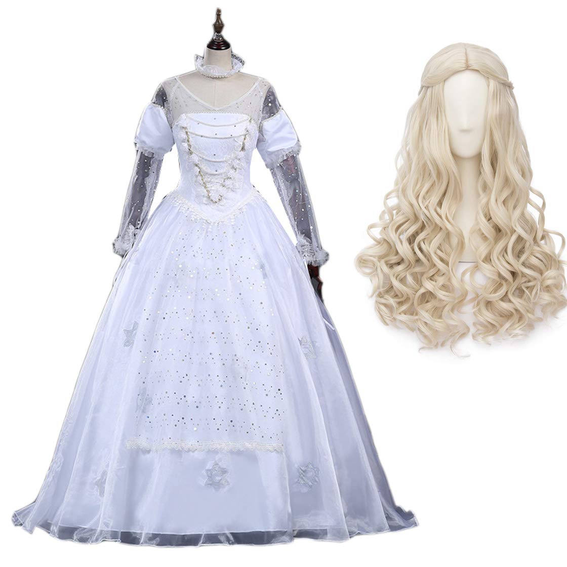 白の女王 ミラーナ コスプレ アリス・イン・ワンダーランド ドレス
