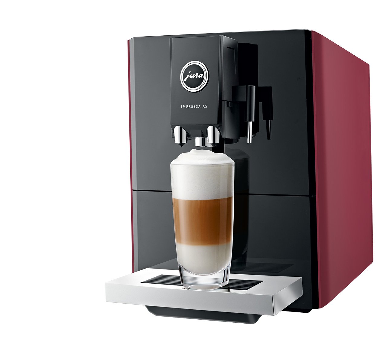 Jura IMPRESSA A5 One Touch Libera installazione Automatica Macchina per espresso 1.1L 4tazze Rosso