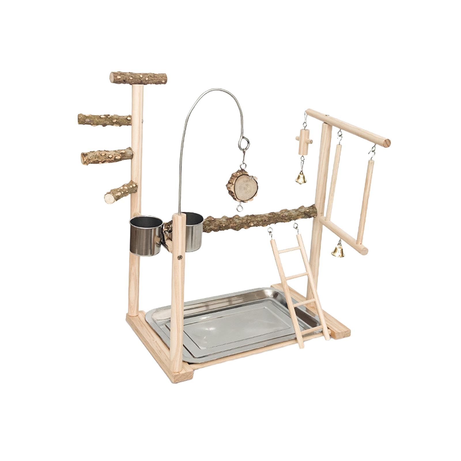 MagiDeal Parco Giochi per Pappagalli, Trespolo in Legno, Trespolo per Uccelli, Gioco per Parrocchetti, Cacatua, Conuri