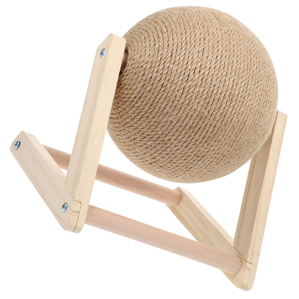 Pelota rascadora para gatos de madera duradera cuerda de sisal afilar garras