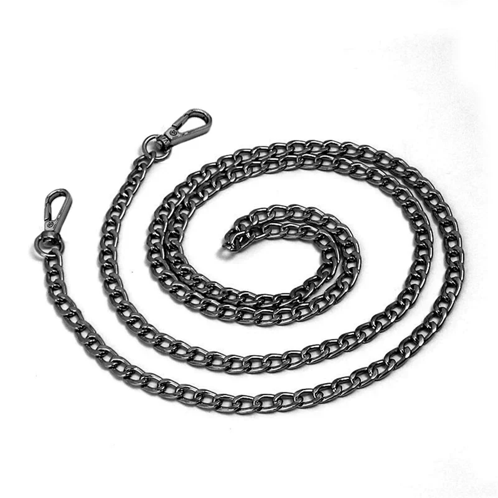 Chaîne de sac bandoulière 120cm en aluminium noir pour accessoire DIY