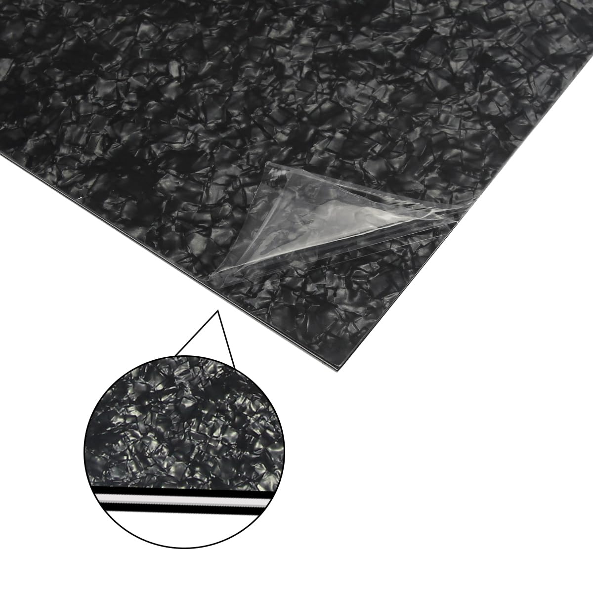 Guitarworks Battipenna Per Basso Split Coil A 11 Fori, Nero