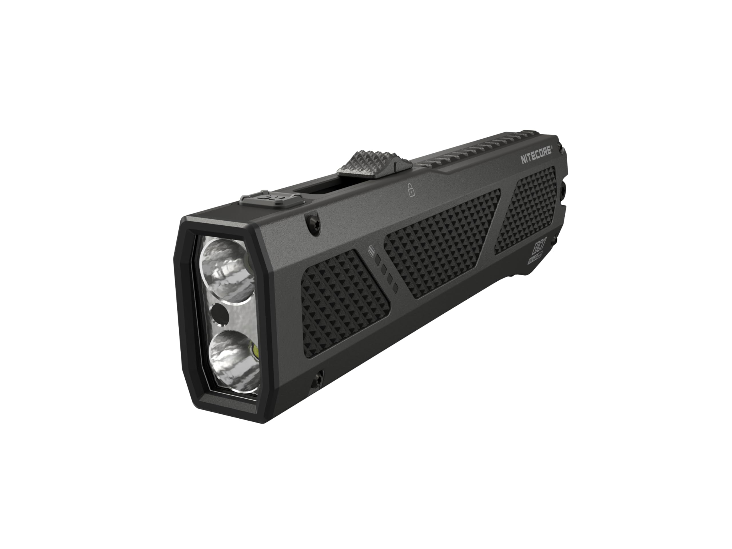 Nitecore EDC17 latarka EDC 1500 lumenów – 3 w 1 z białym światłem, czarnym światłem UV i zielonym modułem, smukła płaska stal nierdzewna, ładowalna USB-C, wodoodporna, do użytku na zewnątrz lub do