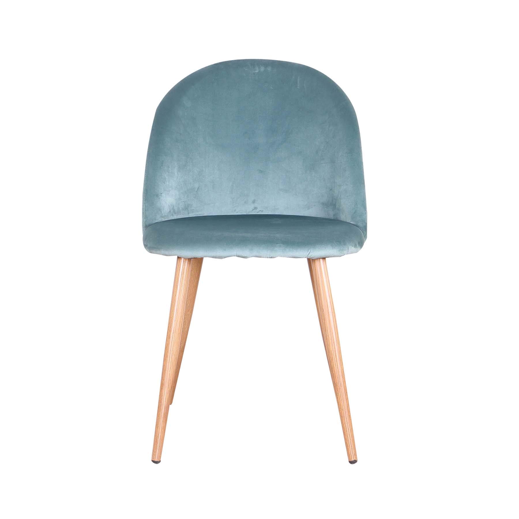 GrandCA HOME Juego de 4 Sillas De Comedor De Terciopelo, Sillas De Cocina con Cojín De Asiento De Terciopelo Suave, Sillas De Comedor Laterales Tapizadas para Sala De Estar, Verde