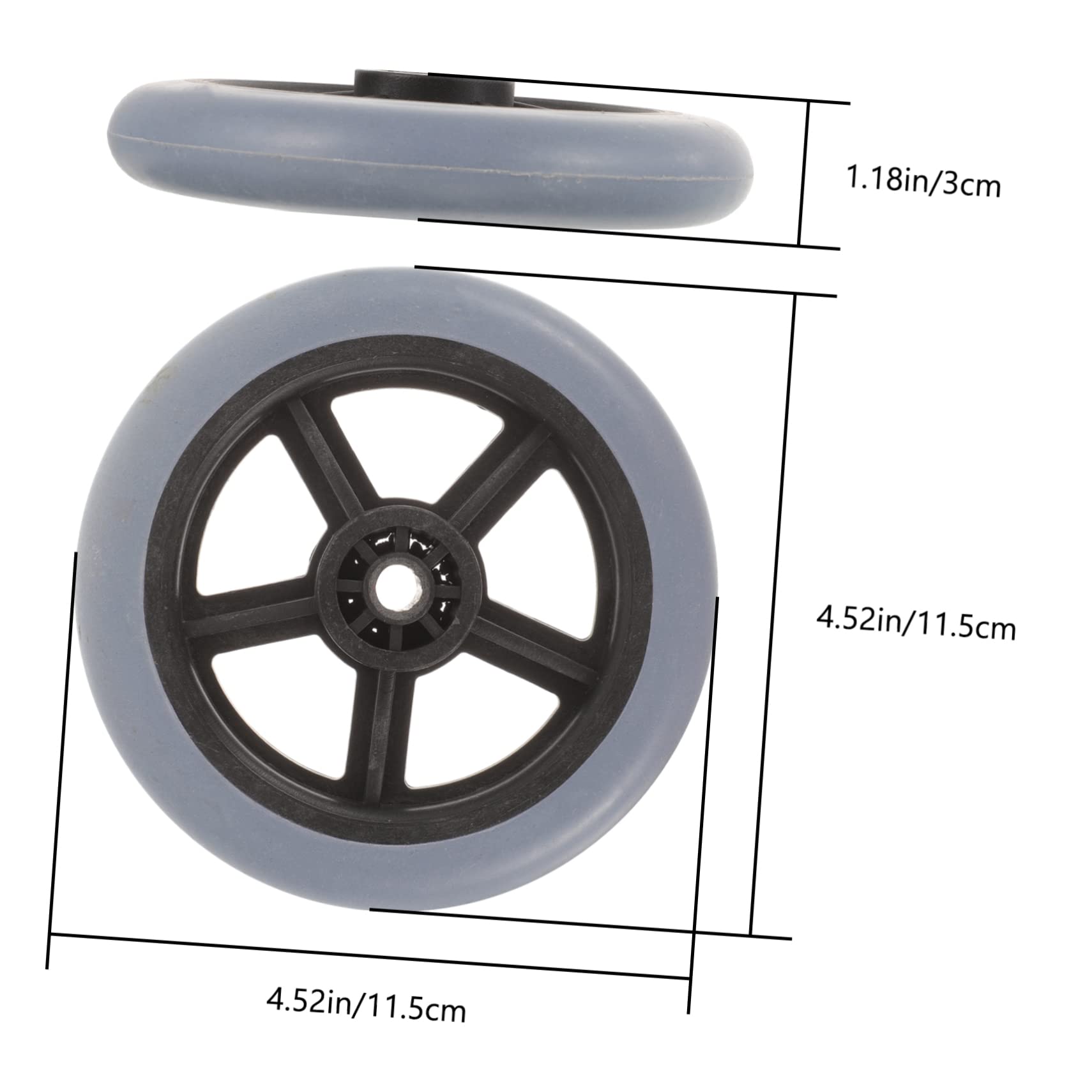 VALICLUD Wheelchair Front Casters 2pcs Replaceable Small Universal Wheel Sturdy Easy to Install Wheelchair Parts